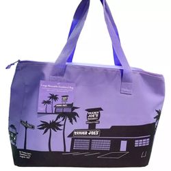 Trader Joe's “LAVENDER” Insulated Extra Large Cooler Reusable Shopping Bag 2024