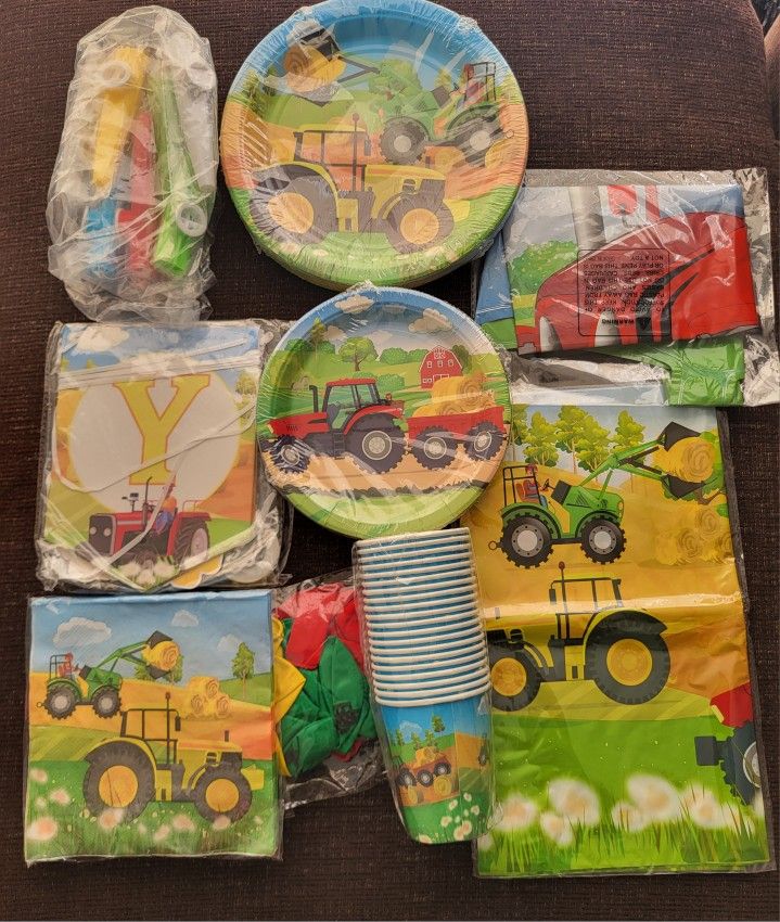 Tractor/ Farm Birthday Party Supplies And Decorations 