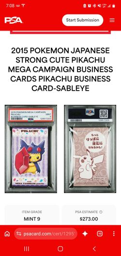 Pokemon cards  for sale. Cards have the estimated price shots and offers