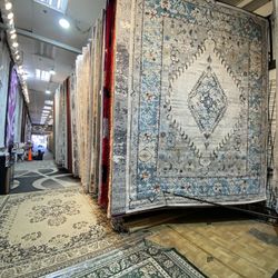 8x10 Area Rugs Carpet Rugs PerSian Design Thick Colors Beige Blue Rust