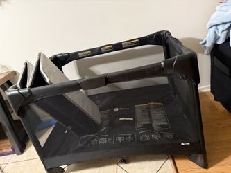 Portable Pack And Play Black Crib