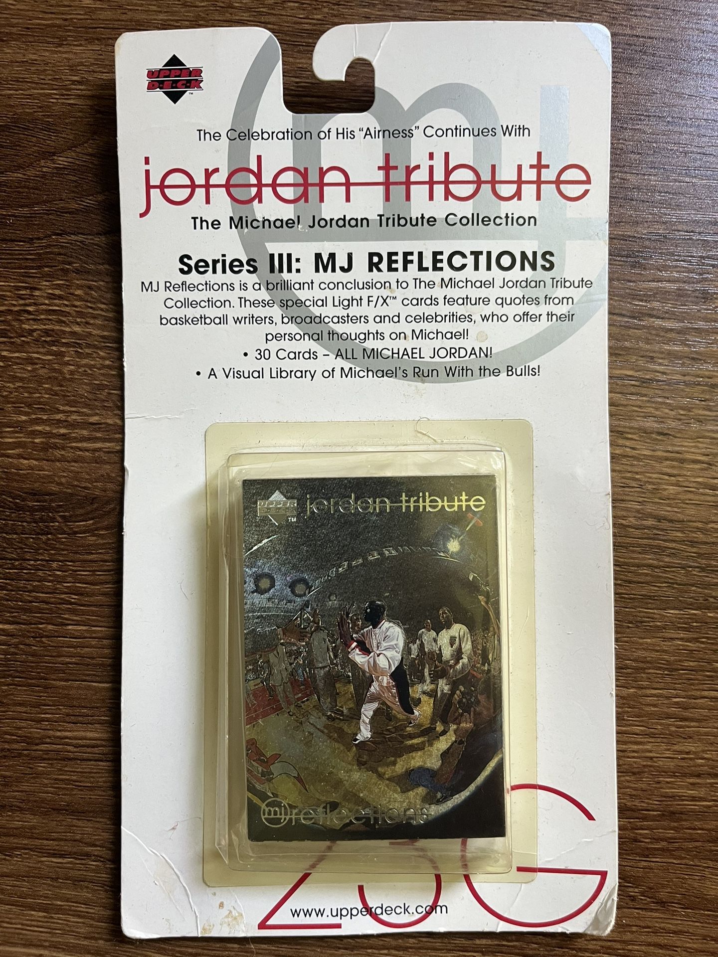 1998 Upper Deck MJ Reflections trading cards.