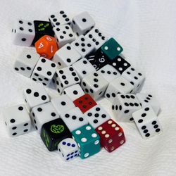 Lot Of Dice Bundle Of 35 Some Vintage Assorted Dice