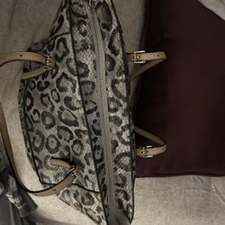 Guess Delaney Leopard Tote (not real)