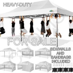 10x20 Easy Up HEAVY-DUTY  Canopy Tent Sidewalls Included 