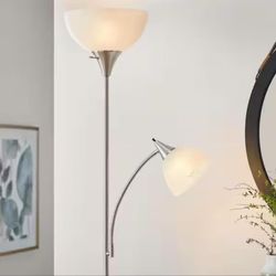 NEW 71.5 in. Silver Mother/Daughter Floor Lamp 