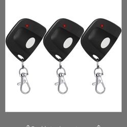 Kingdder 3 Pcs 8 Dip Switch 310mhz Garage Door Remote Compatible With Linear Delta 3 (DT DTA DTD DTC DNT00002A) Gate Opener Remote With Keychain (Blac