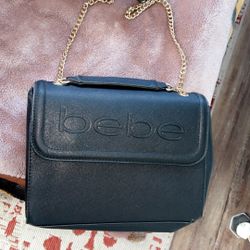 Bebe Purse (blk) Gold Chain 
