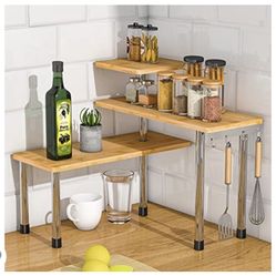 Kitchen Countertop Organizer Corner Shelf