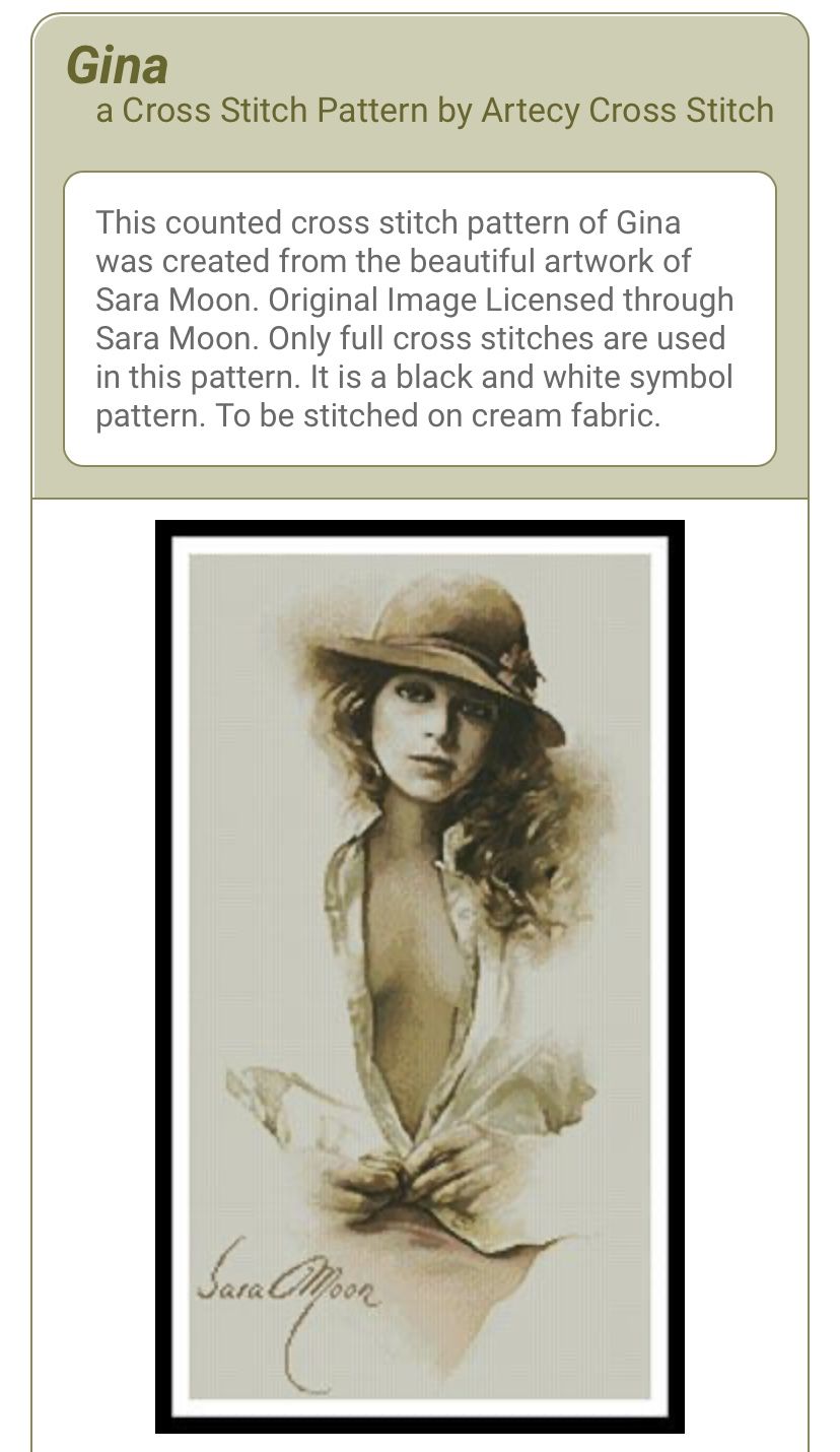 Gina Cross Stitch Leaflet