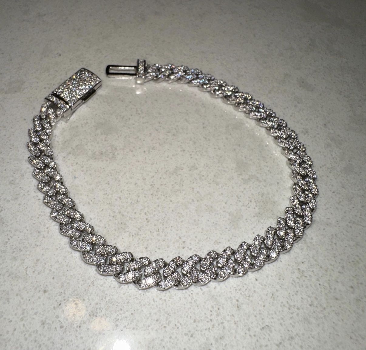 Moissanite VVS Cuban Link 6mm 925 Sterling Silver Passes Diamond Tester