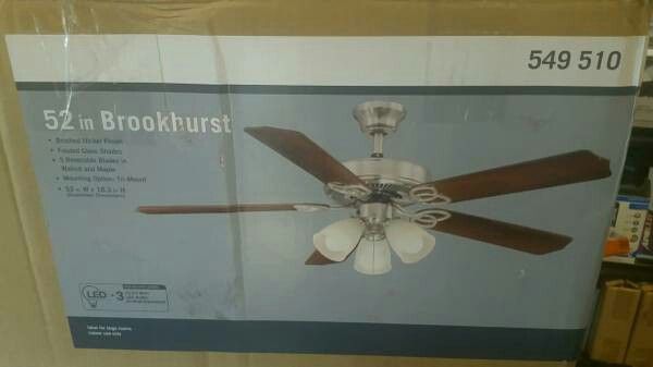 Brookhurst 52 In Indoor Brushed Nickel Ceiling Fan With Light Kit Brookhurst 52 In Indoor Brushed Nickel Ceiling Fan With Light Kit For Las Vegas Nv Offerup