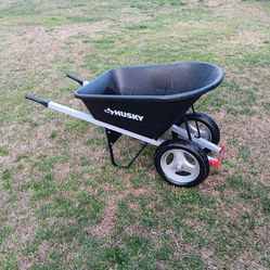 Husky wheelbarrow dual tire 6 cu ft load