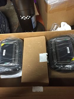 Brand new black leather headrest DVD complete set $250
