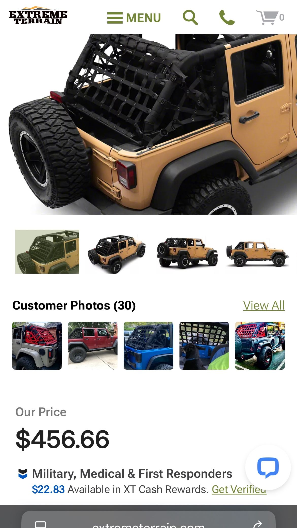 Dirty Dog Jeep 3 Piece Rear Netting