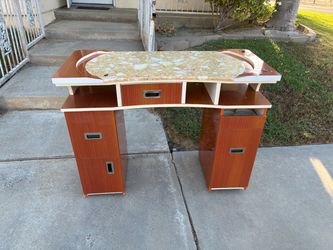 Nail Tech Manicure Table with Stone Top