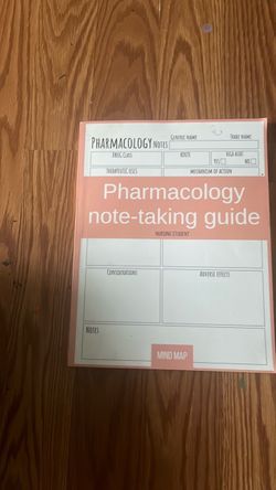 Pharmacology Note-Taking Guide for Nursing Students
