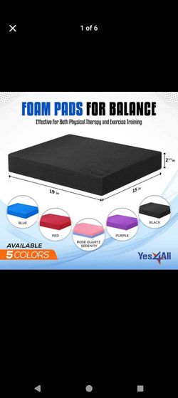 Yes4All Exercise Balance Pad, Non-Slip Foam Kneeling Pad
Durable TPE Foam Delivers Firm Cushioning for Balance Training, Knee Exercises, Yoga, Home Wo