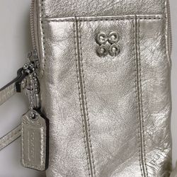 Coach Small Wristlet Metallic 