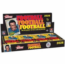 2026 Topps Heritage Football Hobby Box