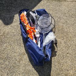 Badminton set with case