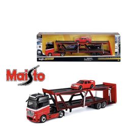 Maisto Mercedes Benz Actros Transporters 1990 Mercedes-Benz 190E Red 1/64