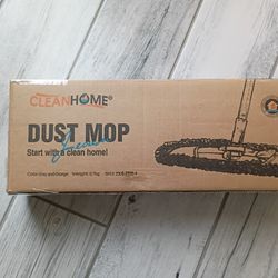 CLEAN HOME Dust Mop – Grey & Orange (New in Box)

