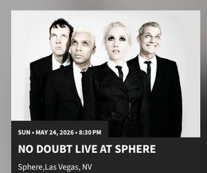 No Doubt concert ticket Sphere
