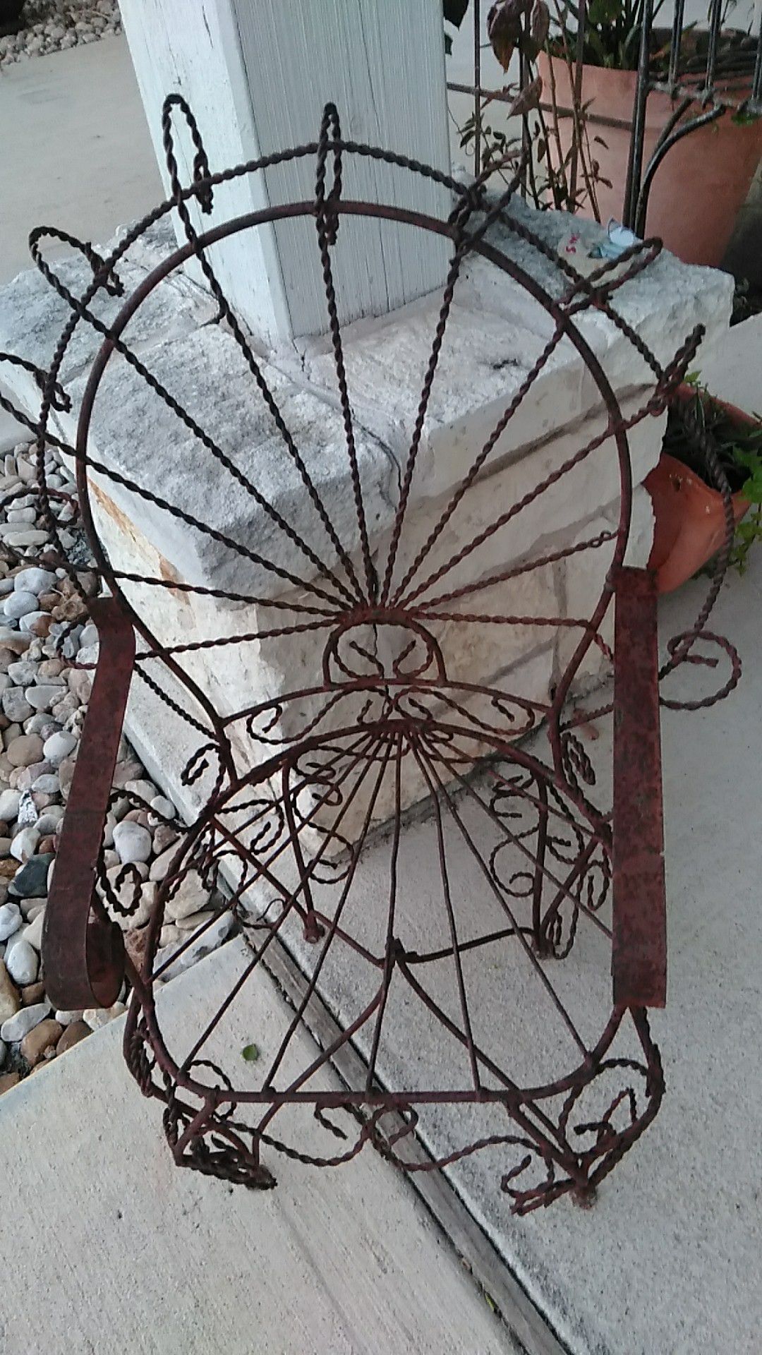 Vintage Child Wrought Iron Chair