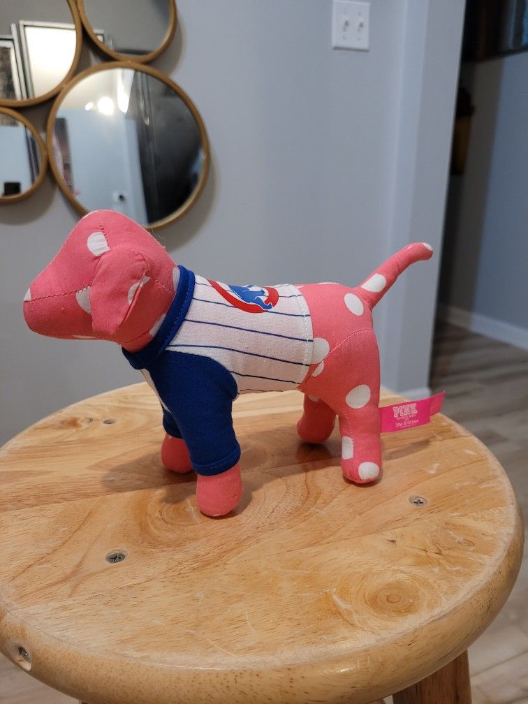 Chicago Cubs PINK Dog Plush 6" High