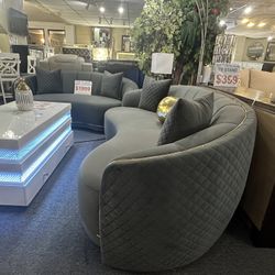 Brand New Gray Sofa And Loveseat