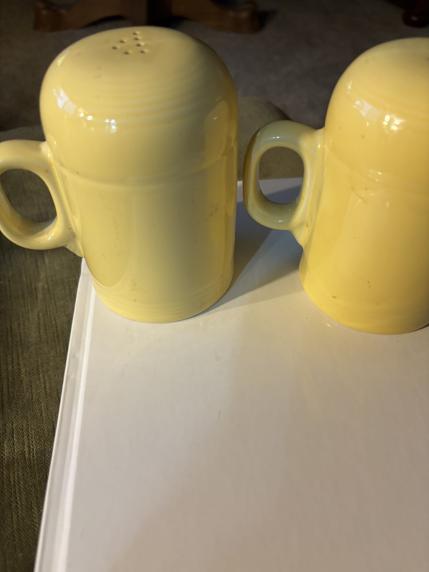 Fiesta Yellow Salt And Pepper Shakers