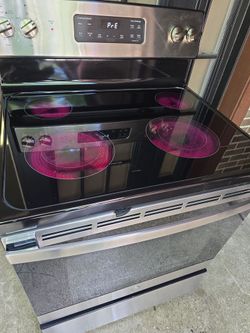 GE STAINLESS STEEL STOVE OVEN