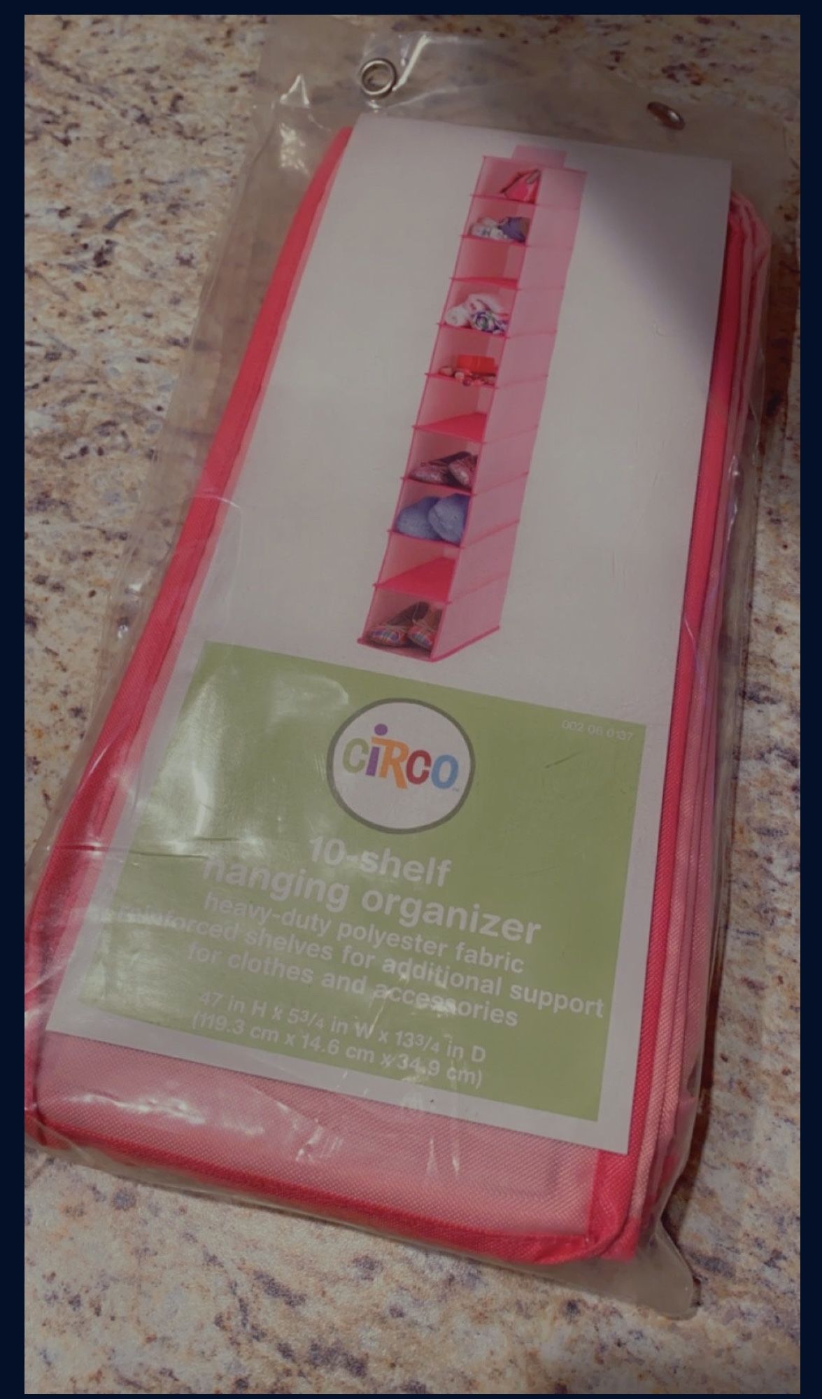 2 Pink Hanging Shoe Organizers