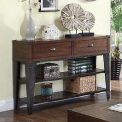 Brand New Solid Wood And Iron Console Table Entery Table Tv Stand Sofa Table Industrial Rustic Style 