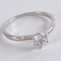 Ring Diamond Brilliant  Cut Valentine's Day Gift