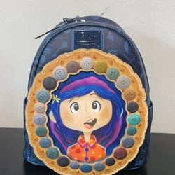 Brand New! Loungefly Coraline Portal Button Frame Lenticular Mini Backpack