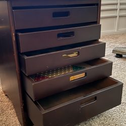 End Table, 5 Drawer