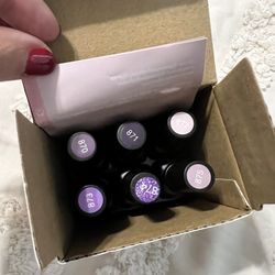 Set of 6 Gel Nail Polish Purple Colors