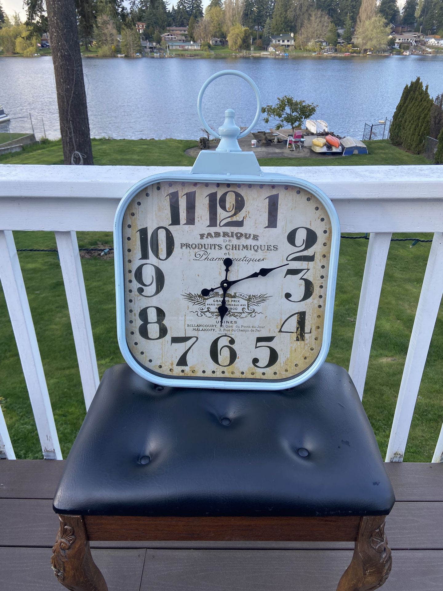 Antique Baby Blue Clock