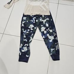 Boys Sz 8 Addidas Sweat Pants Set 