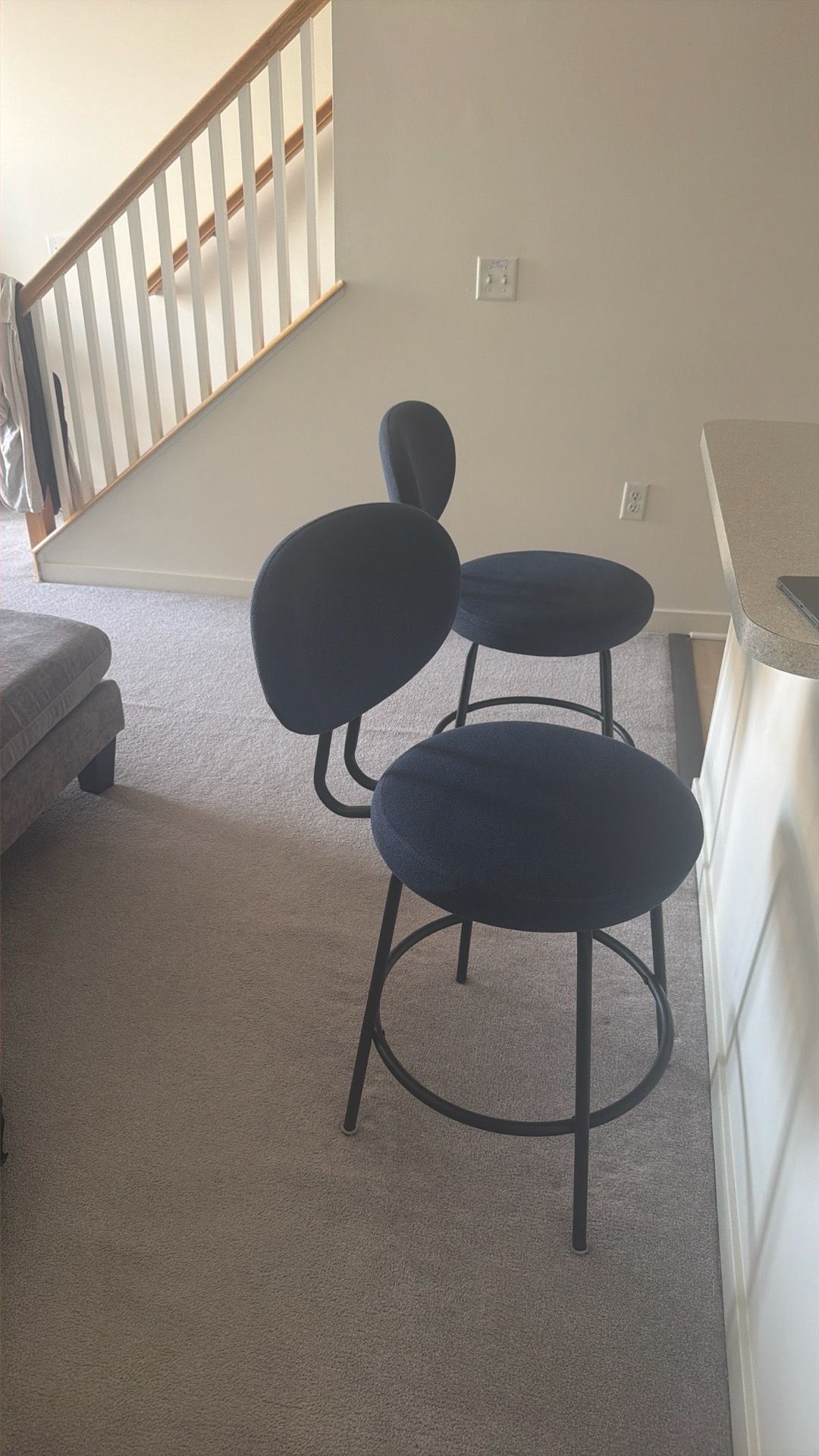 Set of 2 Modern Counter Height Bar Chairs