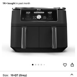 Ninja DZ401 Foodi 10 Quart 6-in-1 DualZone XL 2-Basket Air Fryer