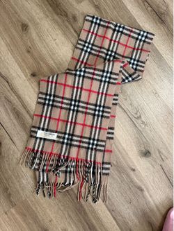 Plaid cashmere scarf