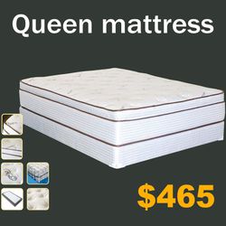 Queen Mattress Hybrid Pillow Top 