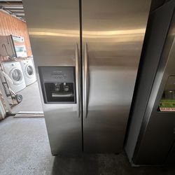 Kitchen Aid Side By Side 36” Wide Pre-owned Refrigerator 