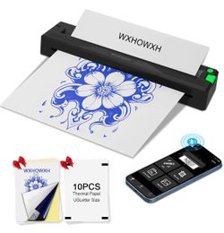 Wireless Tattoo Stencil Printer with 10pcs Transfer Paper