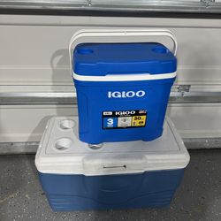 Igloo and Coleman cooler