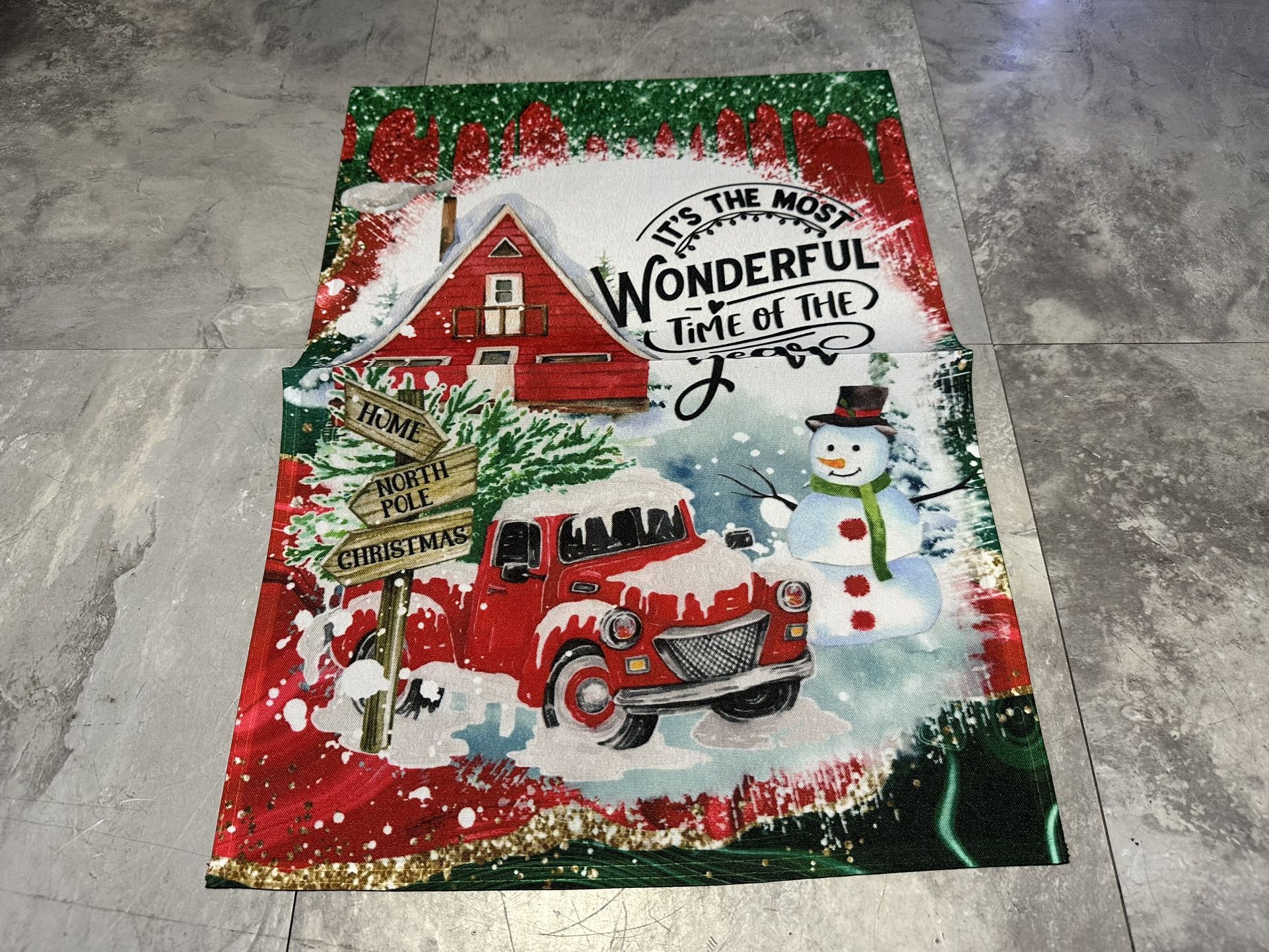 Merry Christmas It’s A Wonderful Time Of The Year Yard Flag