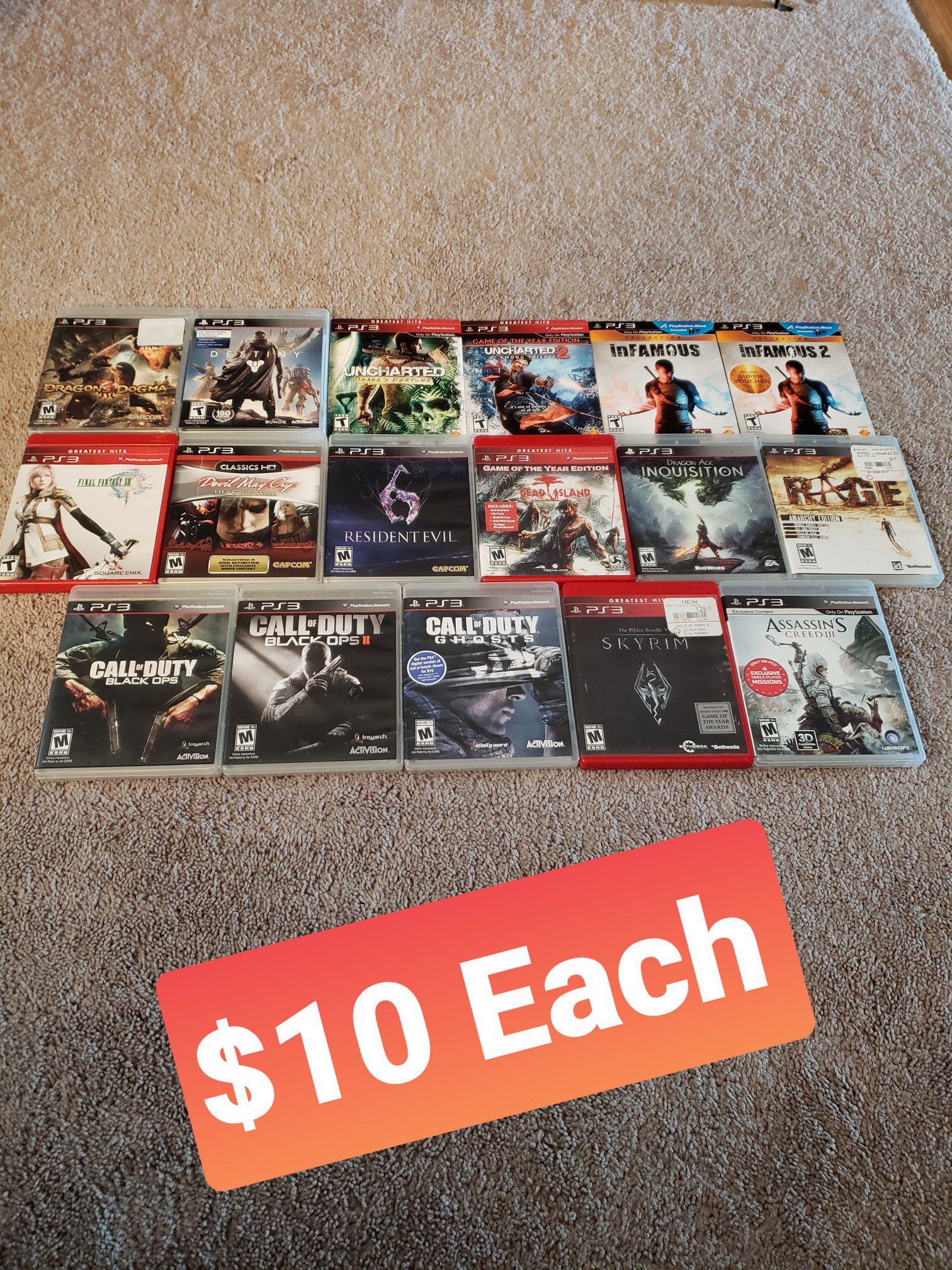 Ps3 Games $10 A Peice Or $170 For All The Games